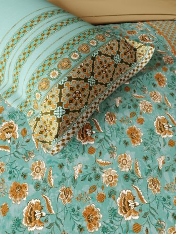 Decor Angela Ocean Wave Bahara Double Bed Sheet Set