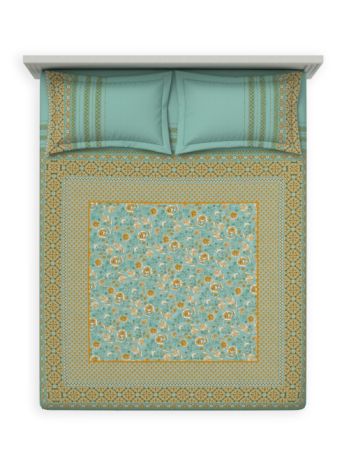 Decor Angela Ocean Wave Bahara Double Bed Sheet Set