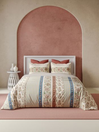 Decor Celeste Brick Dust Bahara Double Bed Sheet Set