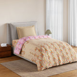 Spaces Essentials 100% Cotton Single Quilt, 144 TC, Floral, Light Taupe