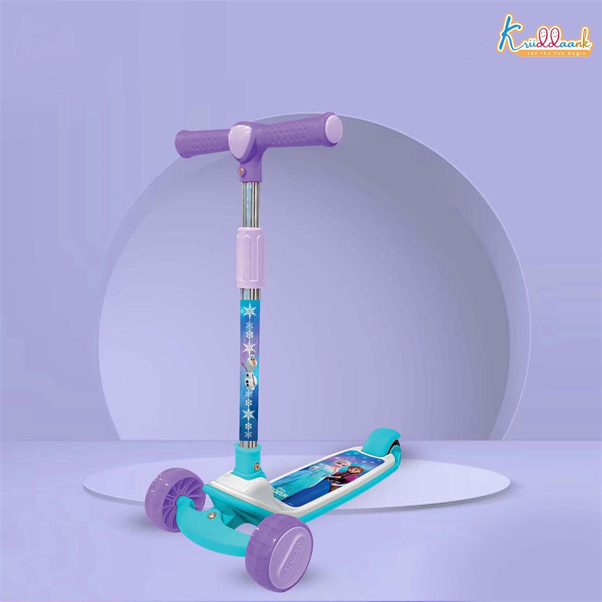 Kriiddaank Disney Frozen Adventure 3-Wheel Kick Scooter for Kids