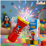 Disney Mickey Kriiddaank Mouse Theme Musical Microphone Karaoke Toy for Kids with Disco Projection Lights & Music