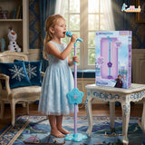 Kriiddaank Frozen Theme Karaoke Microphone with Adjustable Stand for Kids Sky blue