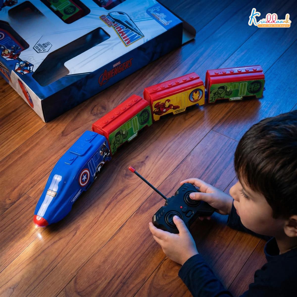 Kriiddaank Avengers Theme RC Train Toy for Kids