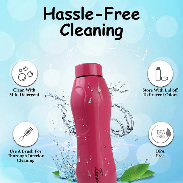 Probott Lite Ocean Stainless Steel Water Bottle Pink 950ml