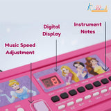 Kriiddaank Disney Princess Keyboard Piano for Kids - 37 Keys Pink
