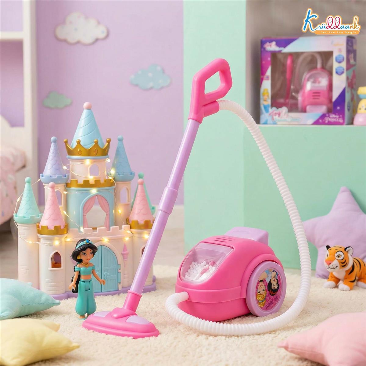 Kriiddaank Disney Princess Toy Vacuum Cleaner for Kids