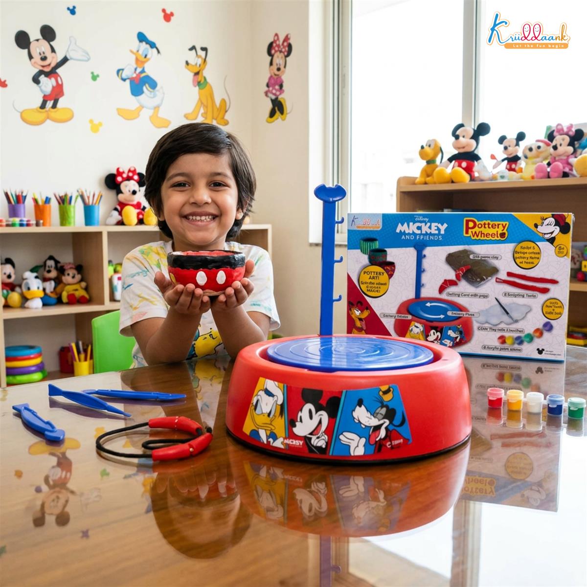 Kriiddaank Disney Mickey Mouse Pottery Wheel Modeling Set