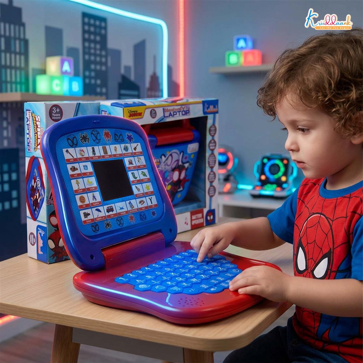 Kriiddaank Spiderman Educational Learning Laptop