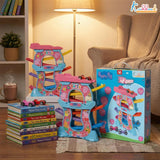 Kriiddaank Peppa Zig Zag Zoomer Ramp Racer Car Track for Toddlers Blue