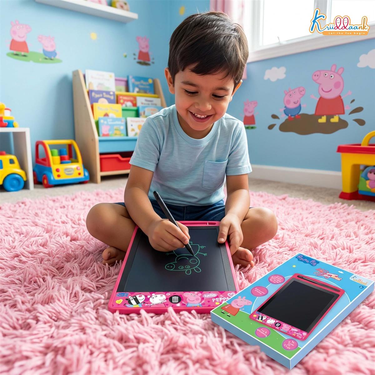 Kriiddaank Peppa Pig Theme 8.5 Inch LCD Writing Tablet for Kids