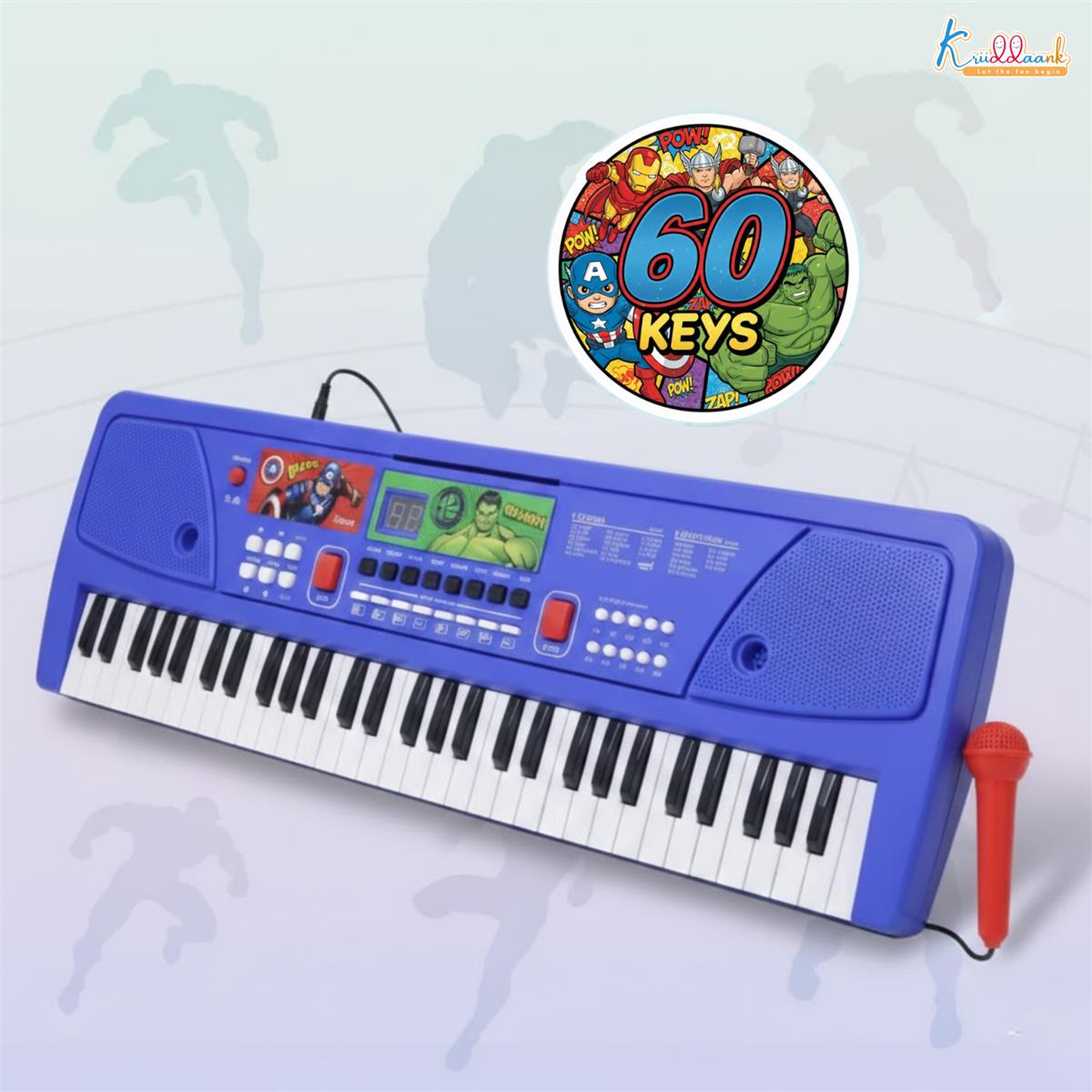 Kriiddaank Avengers Keyboard Piano for Kids - 61 Scale
