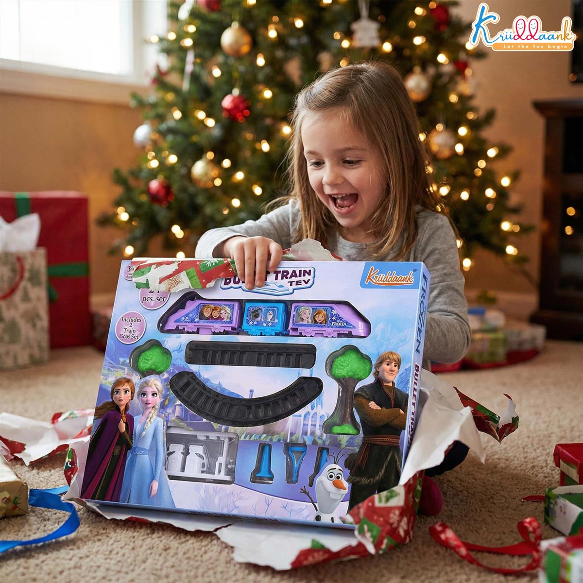 Kriiddaank Frozen Theme Train Set