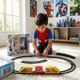 Kriiddaank Marvel Spiderman Train Set for Boys - 11 Piece Yellow