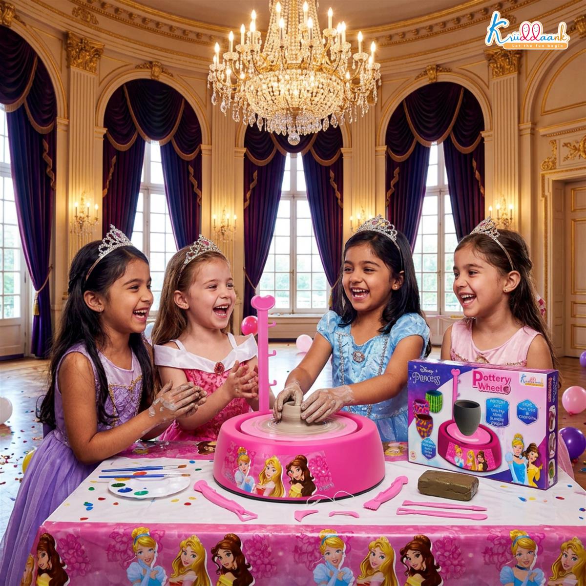 Kriiddaank Disney Princess Theme Pottery Wheel Kit