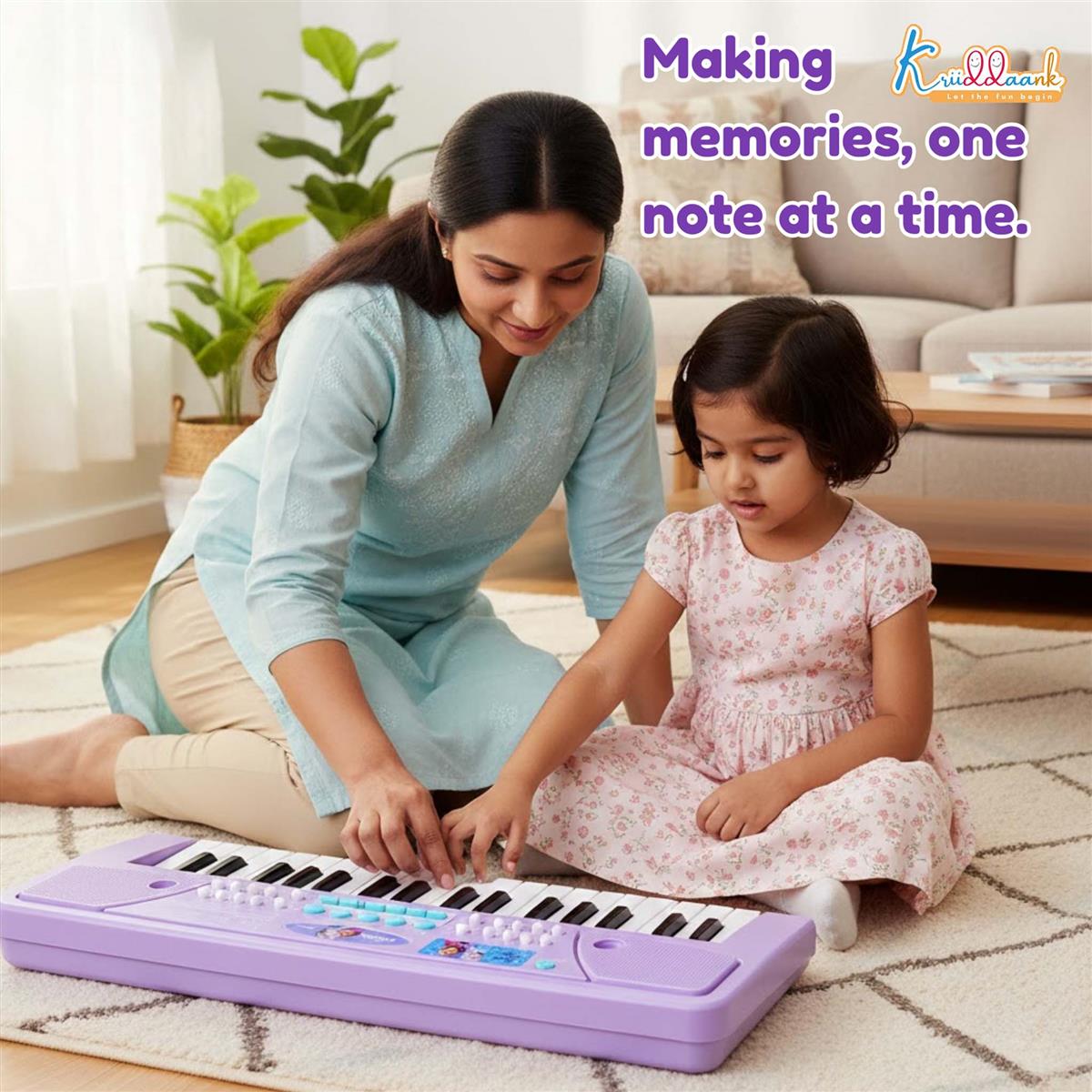 Kriiddaank Frozen Junior Musician Elsa-Anna Music Set - Kids Piano with Microphone