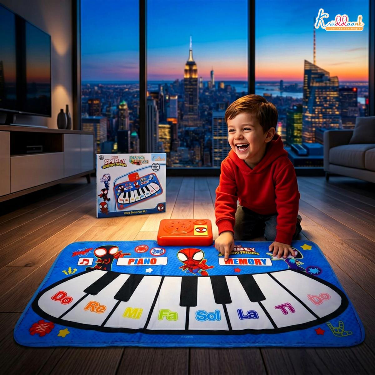 Kriiddaank Spiderman Piano Music Play Mat for Kids