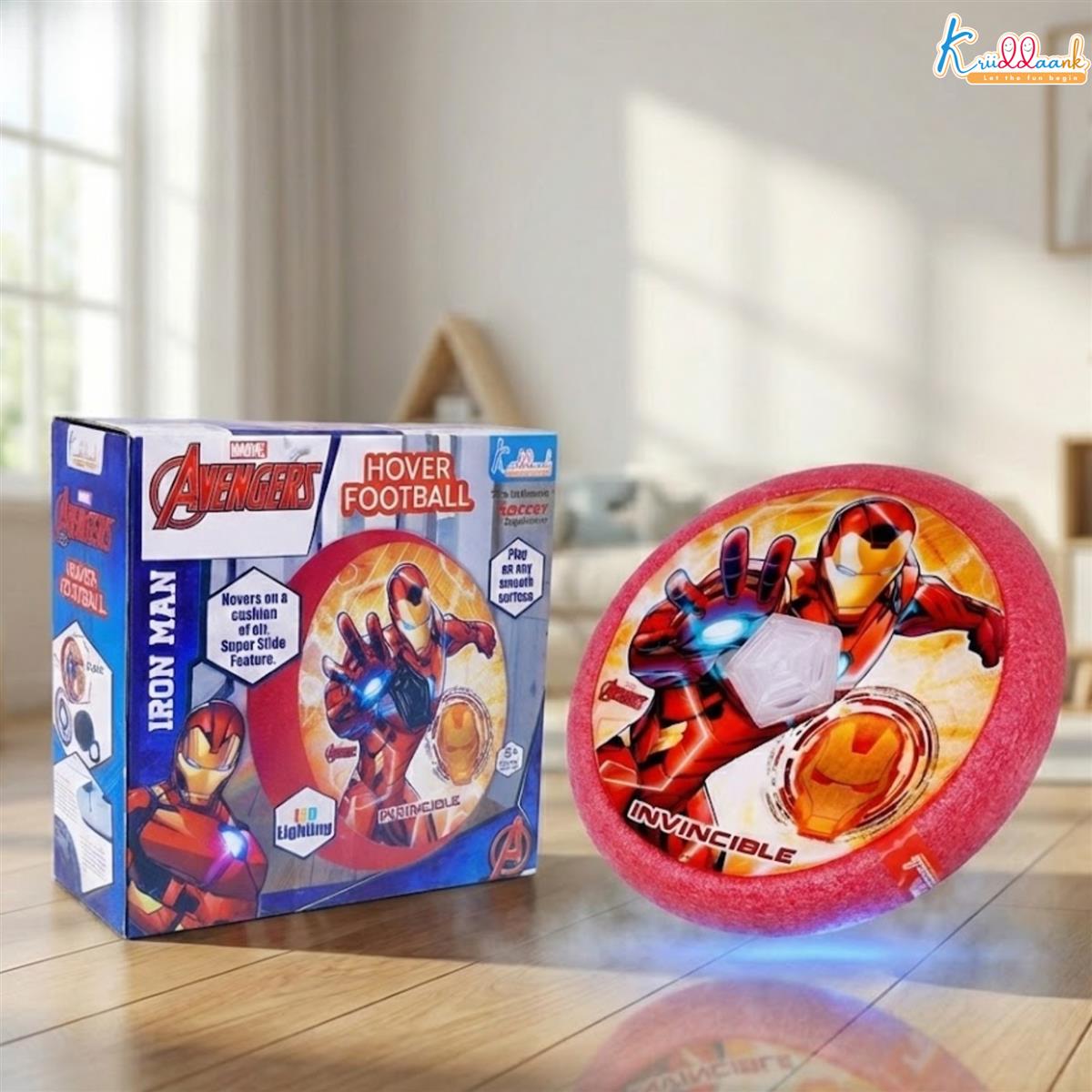 Kriiddaank Iron Man Theme Hover Football for Kids
