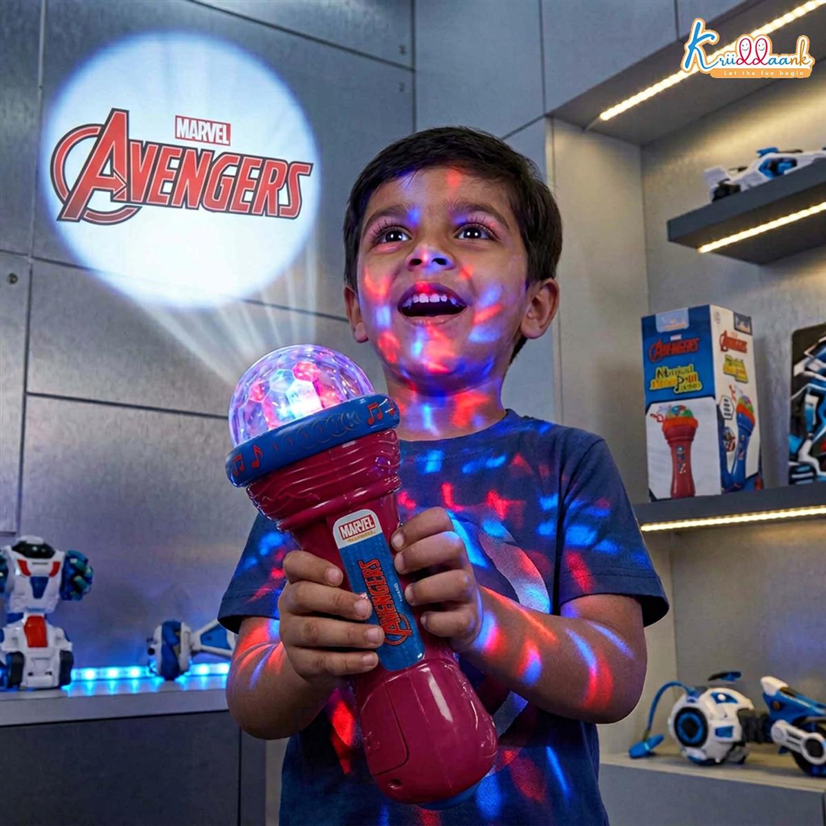 Kriiddaank Marvel Avengers Musical Microphone for Kids Blue