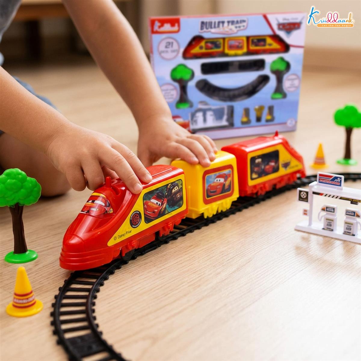 Kriiddaank Disney Pixar Cars Electric Bullet Train Set