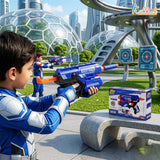 kriiddaank Blaze Storm Blaster Gun Toy for Kids - Soft Bullet Foam Dart Blaster with 10 EVA Bullets, Manual Single Shot Shooting Toy for Boys 3+ Years, Safe & Fun Action Playset, Multicolor