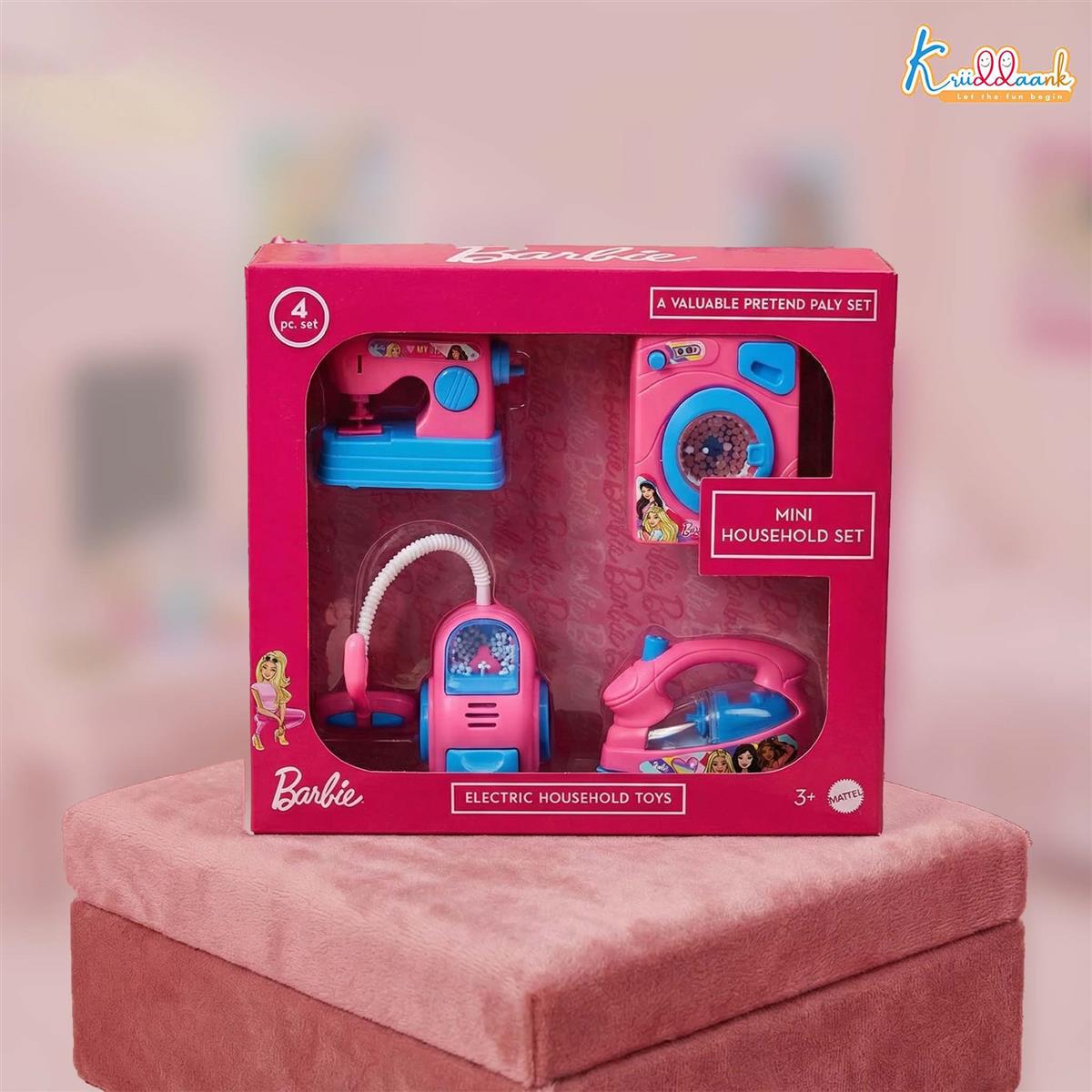 Kriiddaank Mattel Barbie Theme Household 4pc Role Play Set