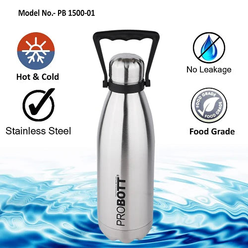 Probott Thermosteel Tradition Vacuum Flask water bottle Silver 1500ml