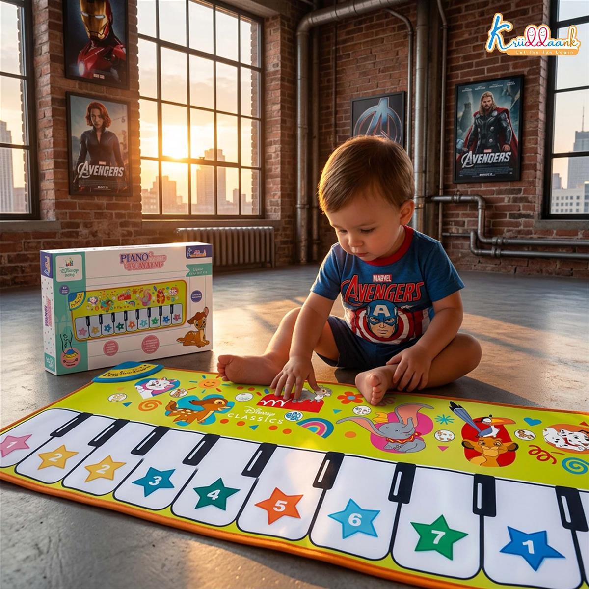 Kriiddaank Piano Music Play Mat for Kids - Classical Interactive Musical Floor Mat