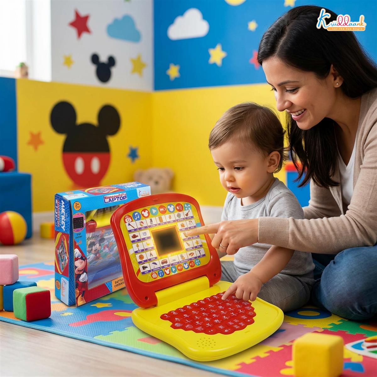 Kriiddaank LTS Mickey Mouse Theme Educational Laptop for Kids