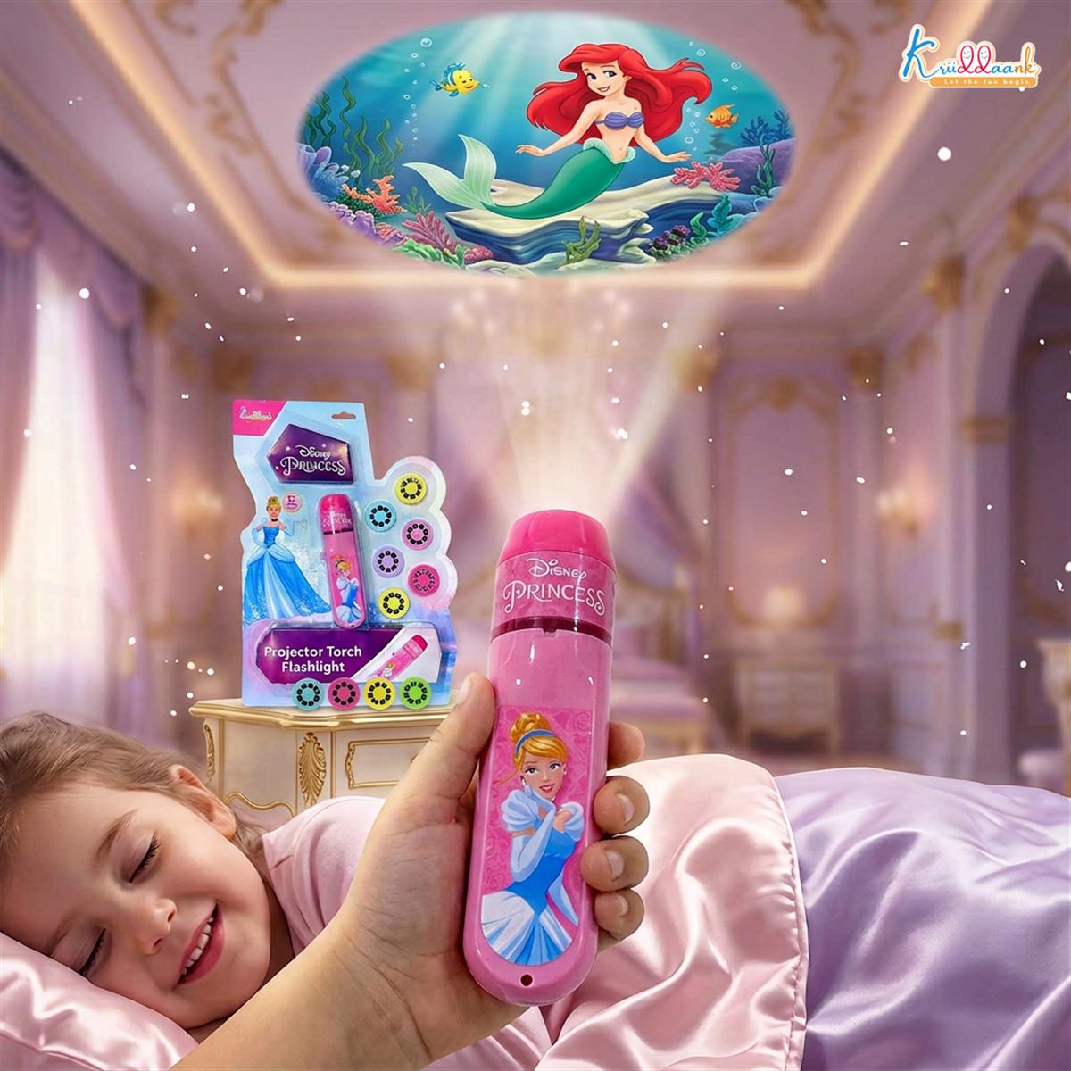 Kriiddaank Disney Princess Projector Torch for Kids