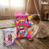 Kriiddaank Princess Zig Zag Zoomer Ramp Racer Car Track for Toddlers Pink
