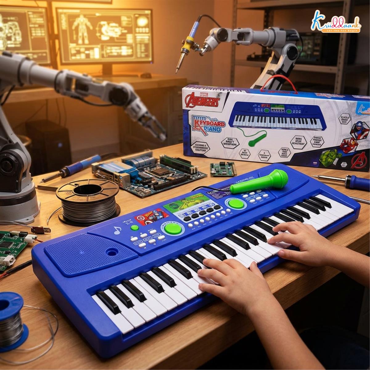 Kriiddaank Marvel Avengers Keyboard Piano for Kids - 50 Keys
