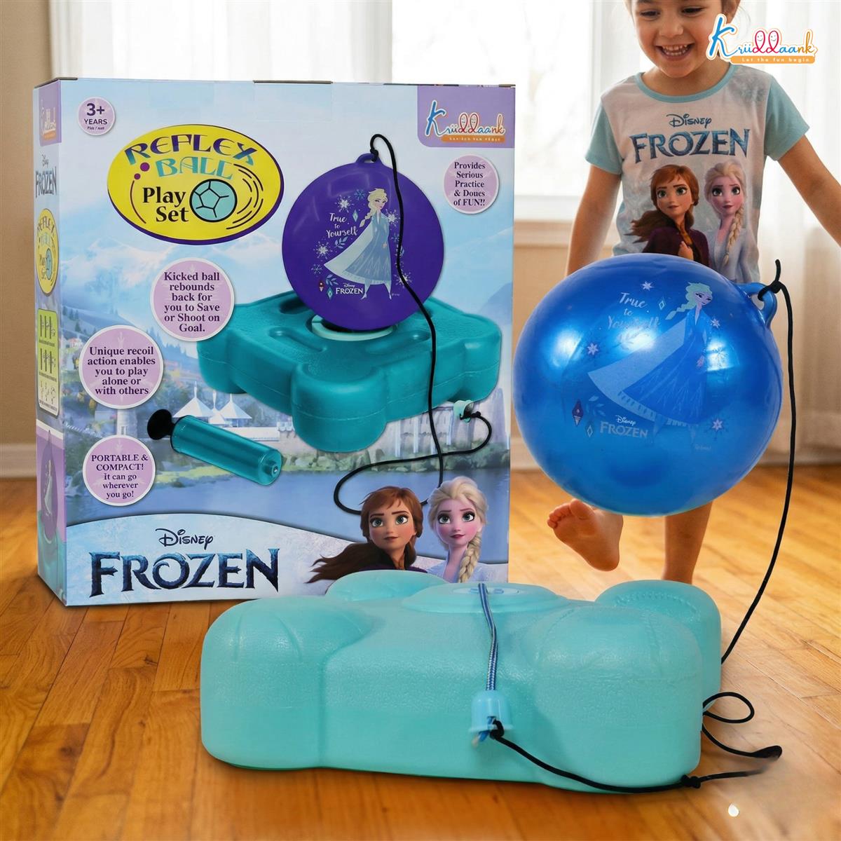 kriiddaank Disney Frozen Reflex Soccer Ball Training Kit for Kids