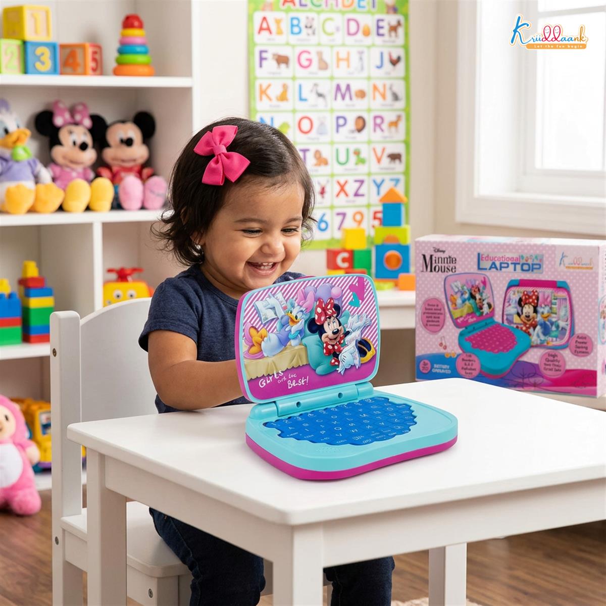 Kriiddaank LTW Minnie Mouse Theme Educational Laptop for Kids