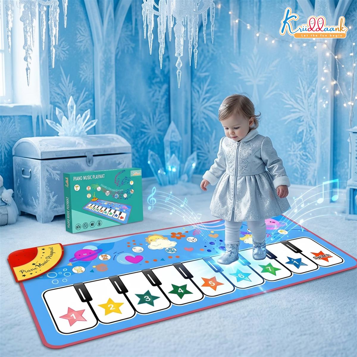 Kriiddaank Piano Music Play Mat for Kids - Interactive Musical Learning