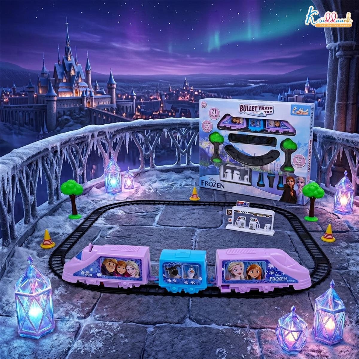 Kriiddaank Frozen Theme Train Set