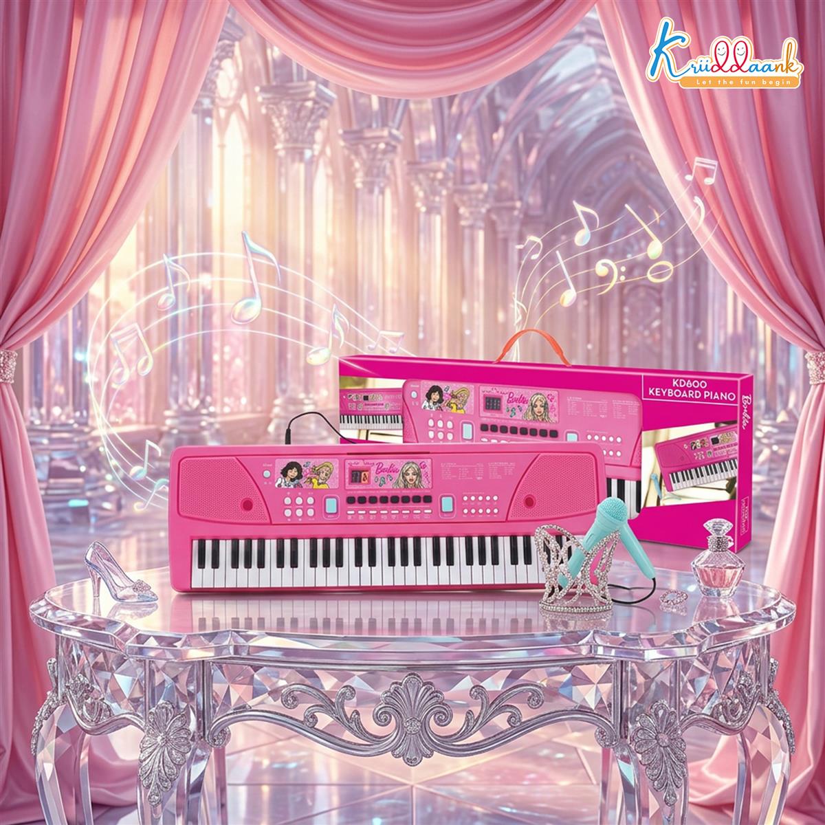 Kriiddaank Barbie Kids Keyboard Piano - 61 Key