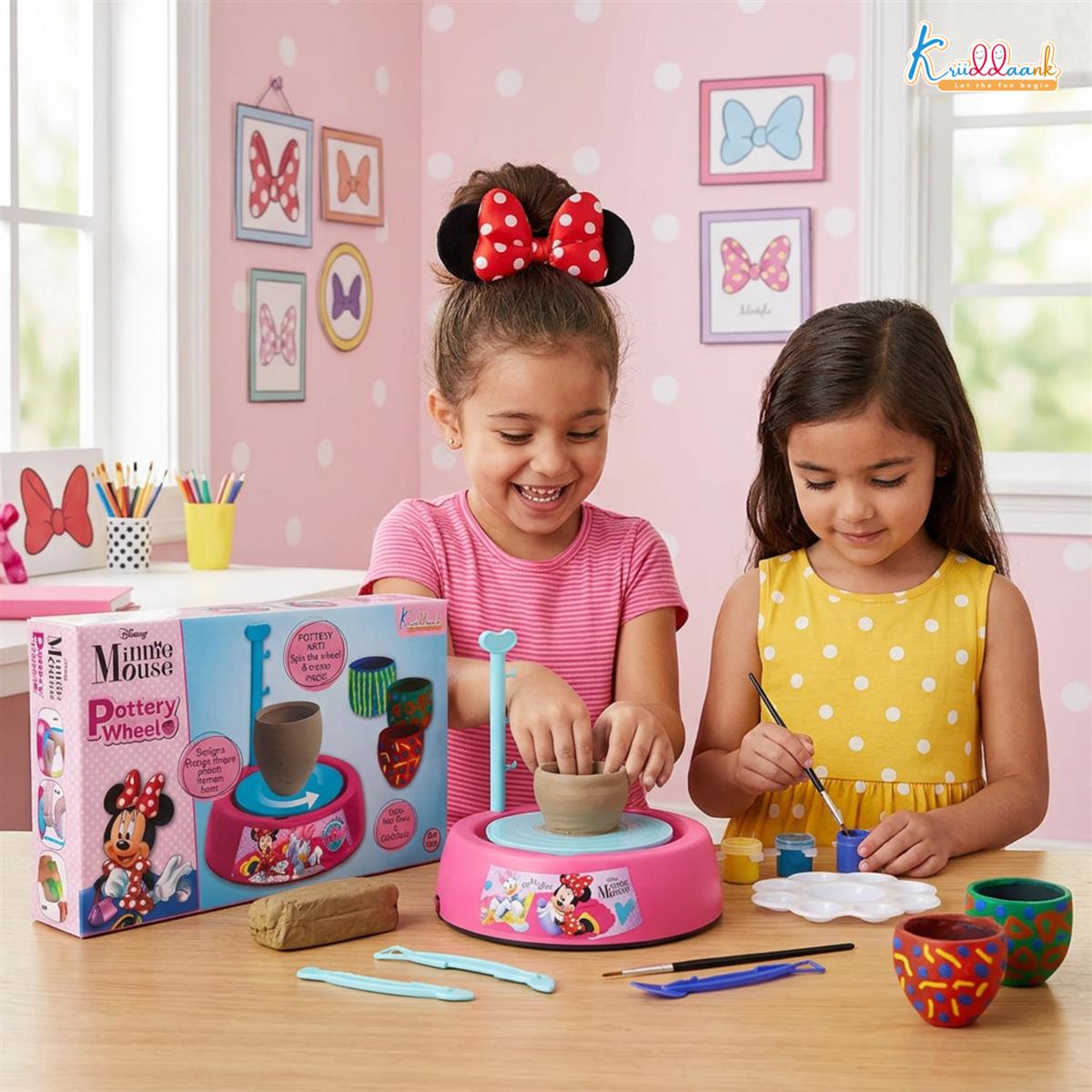 Kriiddaank Minnie Pottery Wheel Modeling Set for Kids