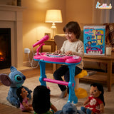 Kriiddnnak Disney Stitch Theme Little Pianist Keyboard Set for Kids
