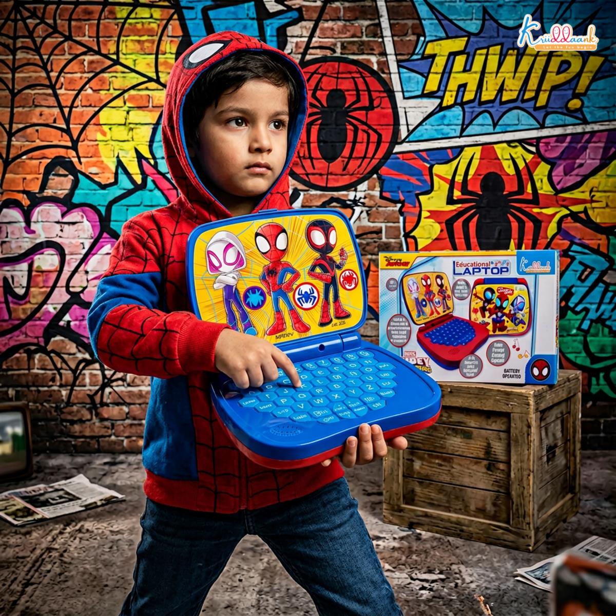 Kriiddaank Spiderman Educational Laptop for Kids