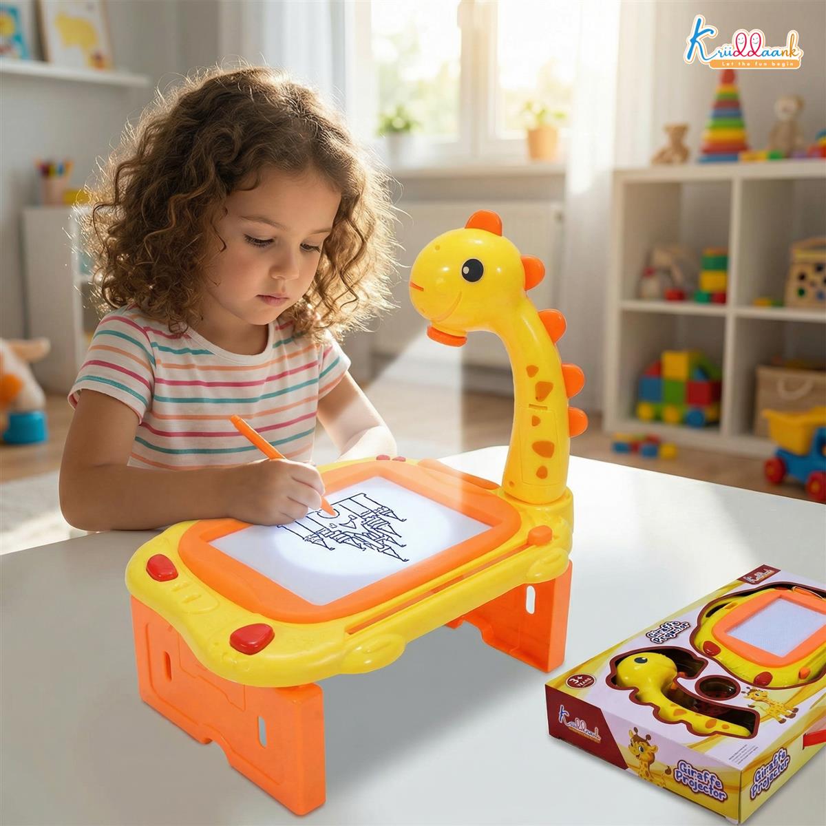 Kriiddank Giraffe Toy Projector Drawing Set for Kids