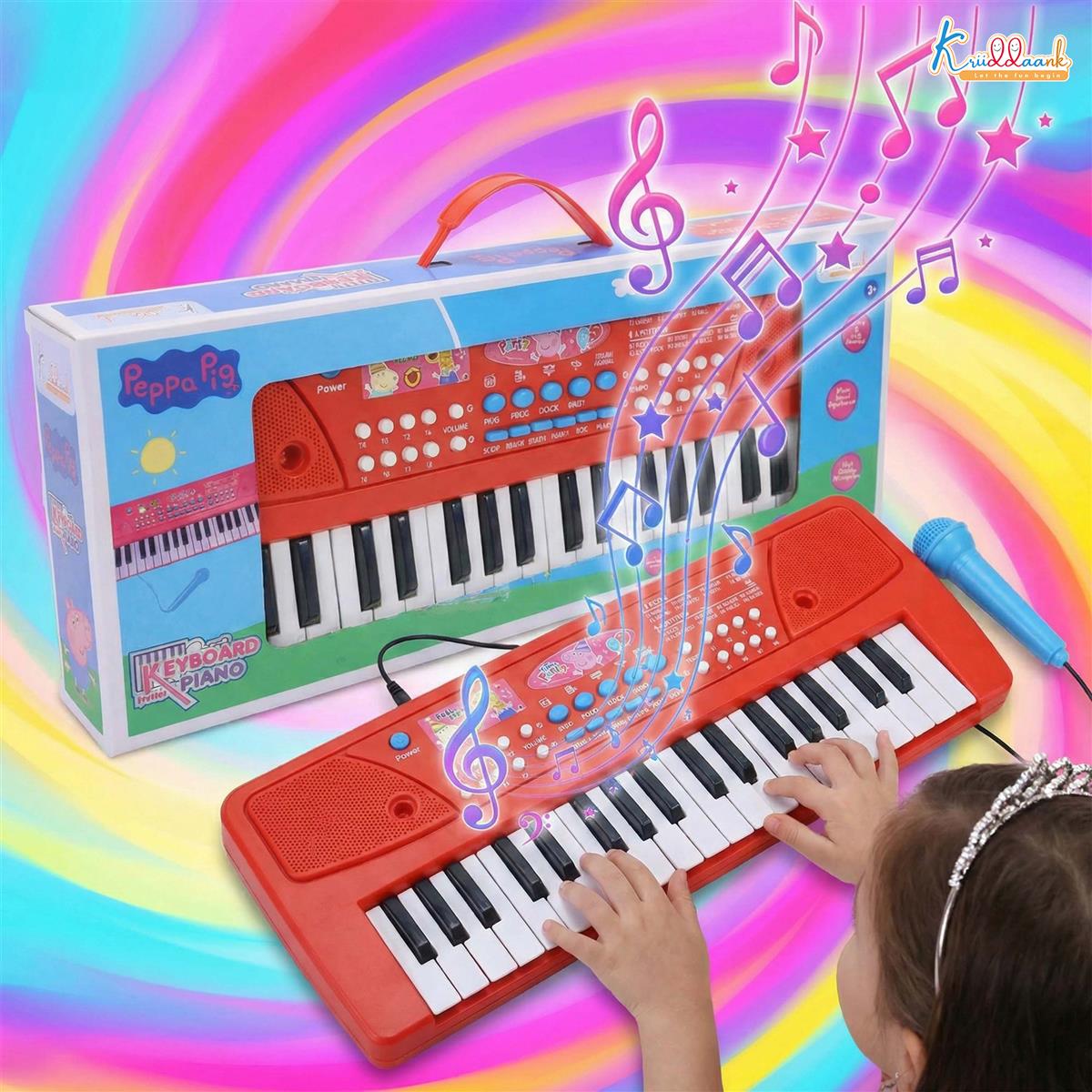Kriiddaank Barbie Keyboard Piano 400 for Kids - 37 Keys