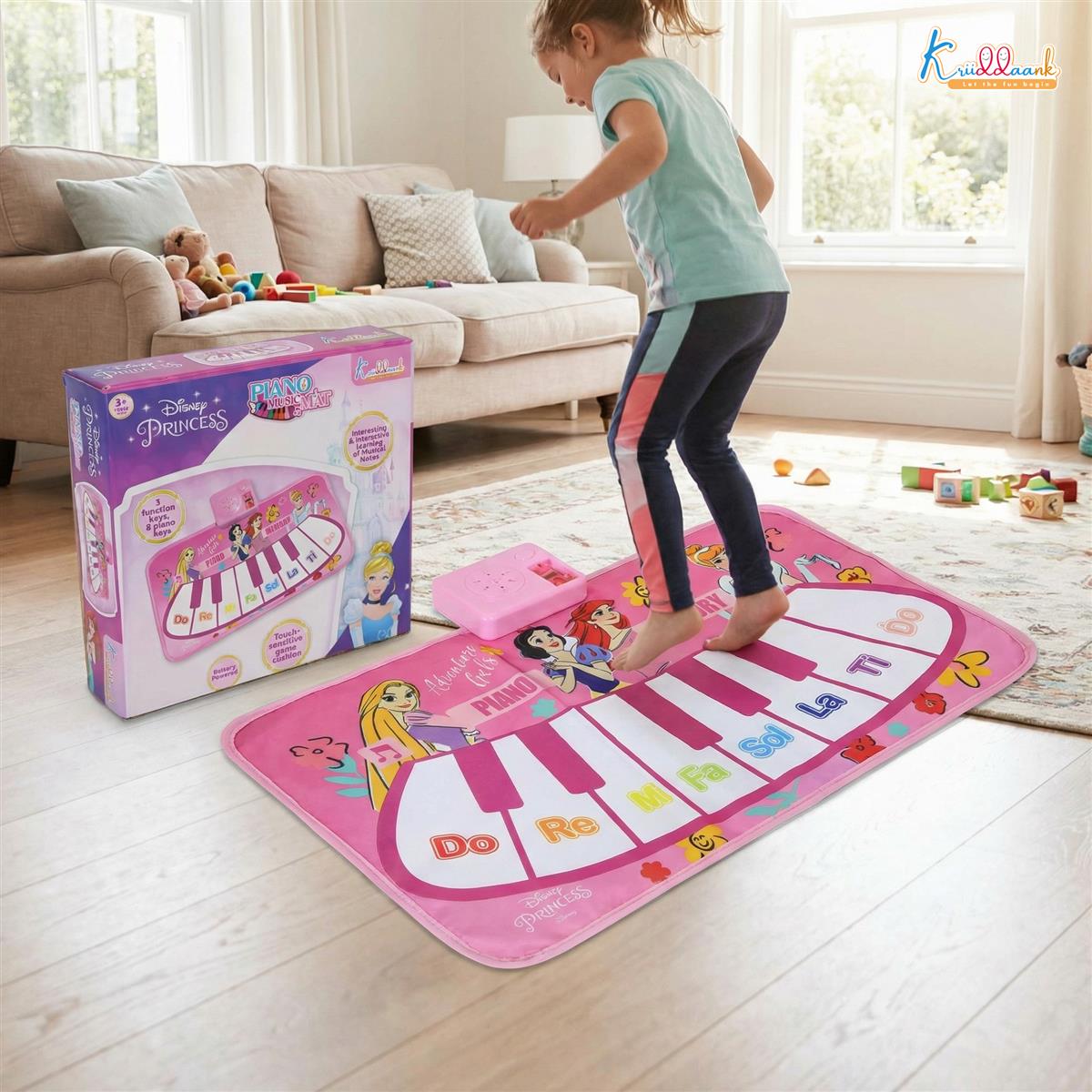 Kriiddaank Disney Princess Portable Piano Music Mat for Kids
