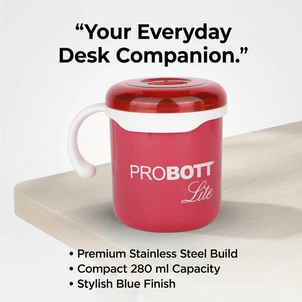 Probott lite Cuppa Stainless Steel Mug Pink 280ML