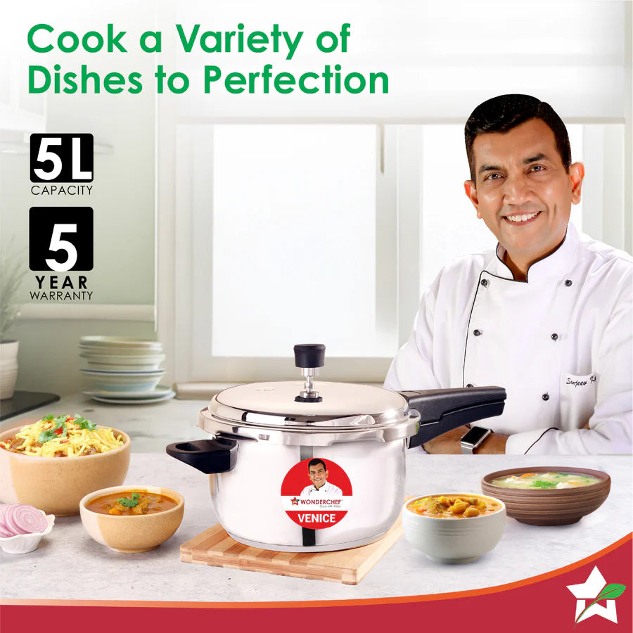 Wonderchef Venice Stainless-steel Pressure Cooker | Outer Lid