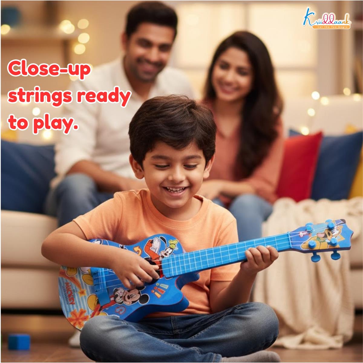 Kriiddaank Disney Mickey Mouse Small Guitar for Kids