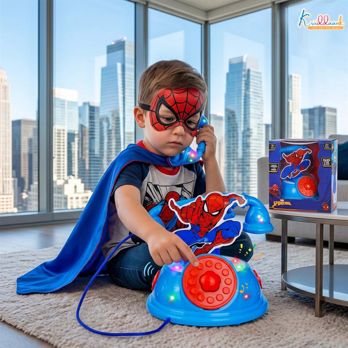 Kriiddaank Spiderman Talking Telephone Toy for Kids