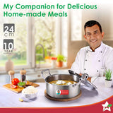 Wonderchef Stella Triply Stainless Steel Casserole with Lid | 24 cm, 4.5 L