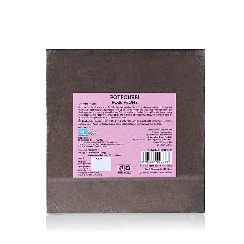 IRIS Fragrance Potpourri- Rose Peony 5ML