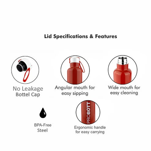 Probott Bang Thermoses Vacuum Insulated Flask Sports Bottle 600ml